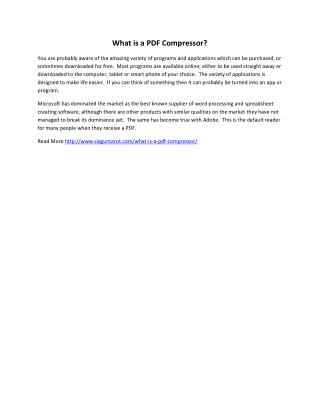 What is a PDF Compressor?