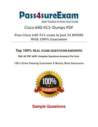 640-911 Exam Questions With 100% Passing Guarantee