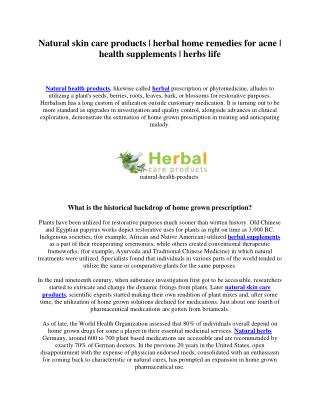 Herbal Care Products