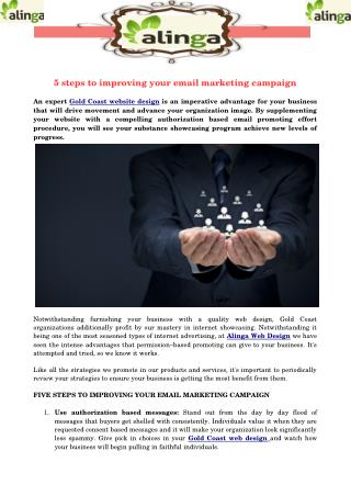 5 steps to improving your email marketing campaign