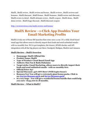 MailX Review - MailX 100 bonus items