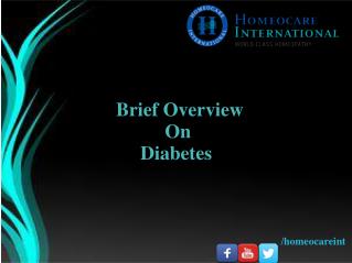 Know the overview of Diabetes treatment