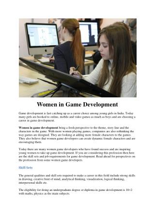 Women in Game Development