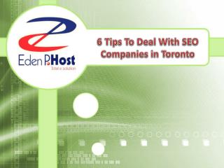 6 Tips To Deal With Seo Companies In Toronto