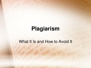 Plagiarism