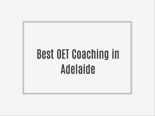 Best OET Coaching in Adelaide