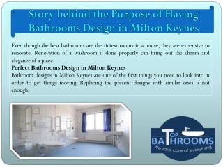 Story behind the Purpose of Having Bathrooms Design in Milton Keynes