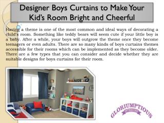 Designer Boys Curtains to Make Your Kid’s Room Bright and Cheerful