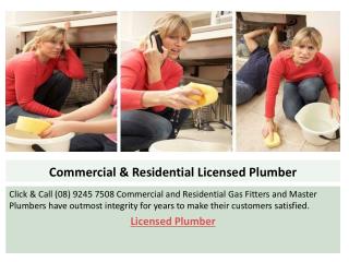 Commercial & Residential Licensed Plumber