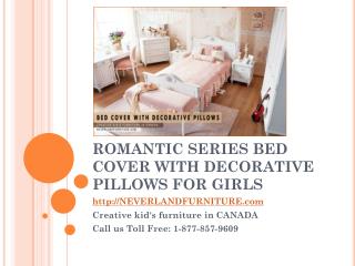 Romantic Series Bed Cover With Decorative Pillows for Girls in Canada