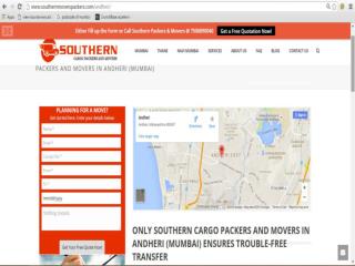 Southern Cargo Packers and Movers in Andheri (Mumbai) Ensures Trouble-Free Transfer