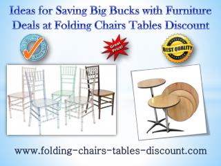Ideas for Saving Big Bucks with Furniture Deals at Folding Chairs Tables Discount