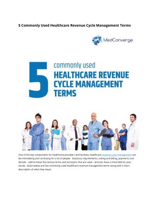 5 Commonly Used Healthcare Revenue Cycle Management Terms