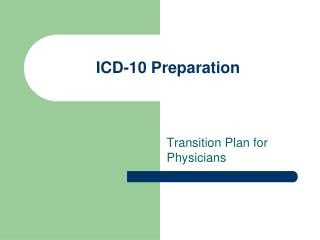 ICD-10 Preparation