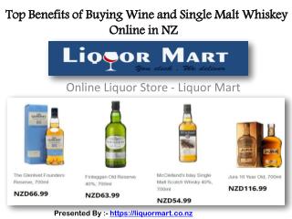 Benefits of Buying Wine and Single Malt Whiskey Online in NZ