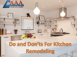 Do and Don'ts For Kitchen Remodeling