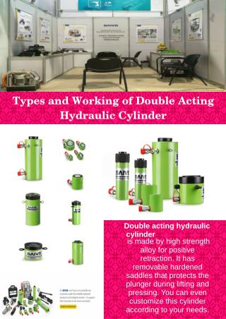 Types and Working of Double Acting Hydraulic Cylinder