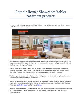 Botanic homes showcases kohler bathroom products