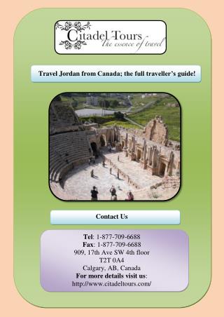 Travel Jordan from Canada; the full traveller’s guide!