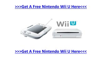 How To Get A Free Nintendo Wii U