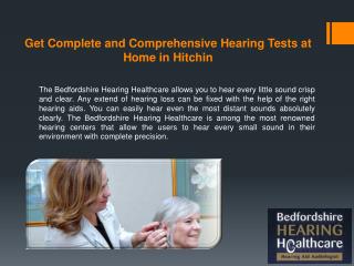 Get Complete and Comprehensive Hearing Tests at Home in Hitchin