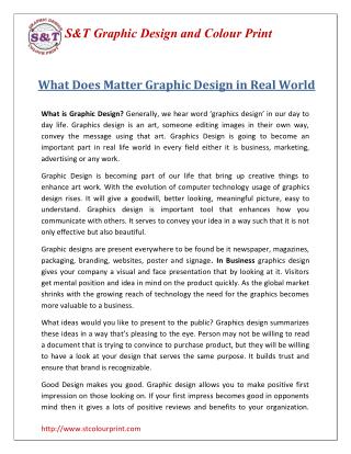 What Does Matter Graphic Design in Real World