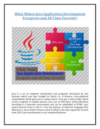 What Makes Java Application Development Evergreen and All Time Favorite?