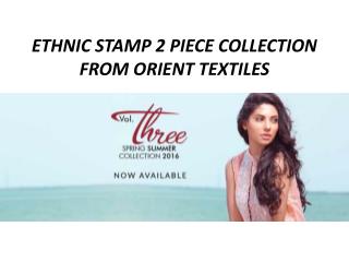 Orient 2 Piece Summer Lawn Ethnic Stamp Collection 2016