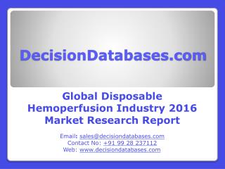 Disposable Hemoperfusion Market Analysis 2016 Development Trends