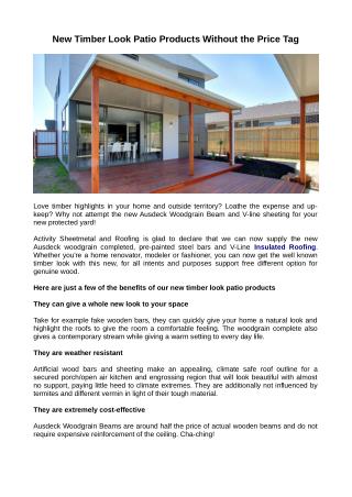 New Timber Look Patio Products Without the Price Tag