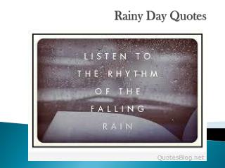 Rainy Day Quotes