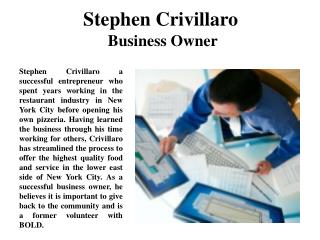 Stephen Crivillaro Business Owner