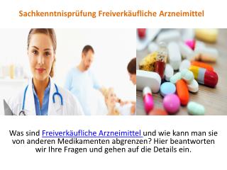 Sachkenntnisprüfung freiverkäufliche Arzneimittel