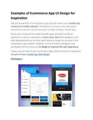 Examples of Ecommerce App UI Design for Inspiration