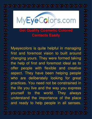 cosmetic colored contacts