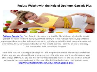 Get Free from Extra Belly Fat With Optimum Garcinia Plus