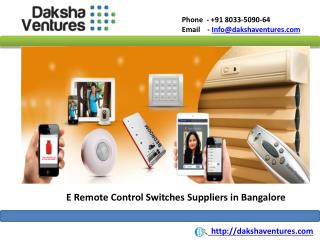 E Remote Control Switches Suppliers in Bangalore