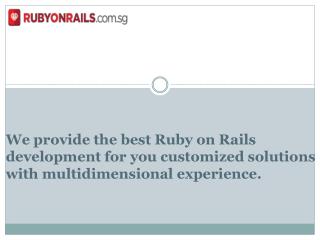 Best Ruby On Rails Development in Singaore