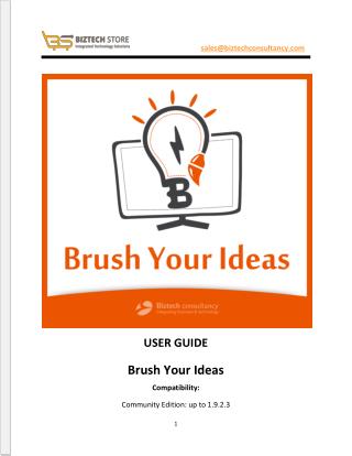 Brush Your Ideas Magento Product Designer Extension - User Guide