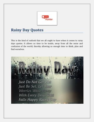 Rainy Day Quotes