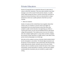 Private Educators