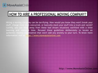 Things to Know Before Hiring a Moving Company