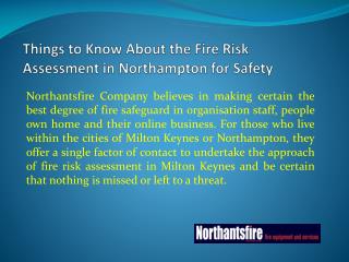 Things to Know About the Fire Risk Assessment in Northampton for Safety