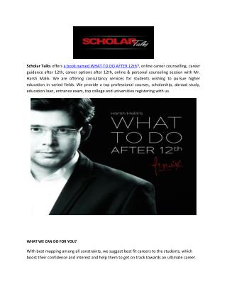 Scholar Talks - What to do After 12th & Online Career Guidance
