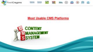 Most Usable CMS Platforms