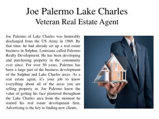 Joe Palermo Lake Charles-Veteran Real Estate Agent