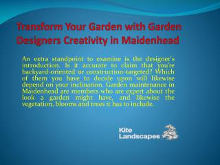 Kite Landscapes are proud of offering the best water features in Wokingham. They can even design a person’s garden or la