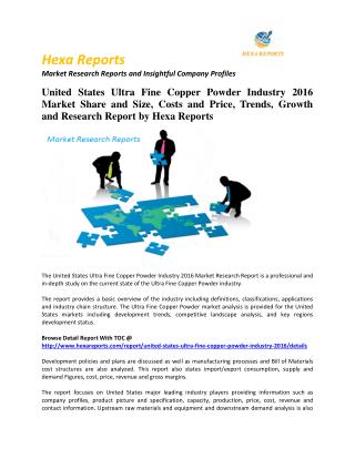 United States Ultra Fine Copper Powder Industry 2016 Market Share and Size, Costs and Price: Hexa Reports