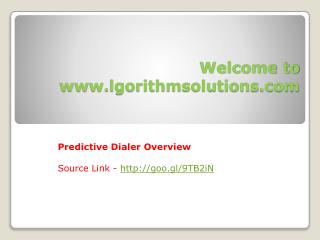 Predictive Dialer Overview