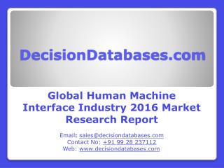 Global Human Machine Interface Market 2016: Industry Trends and Analysis